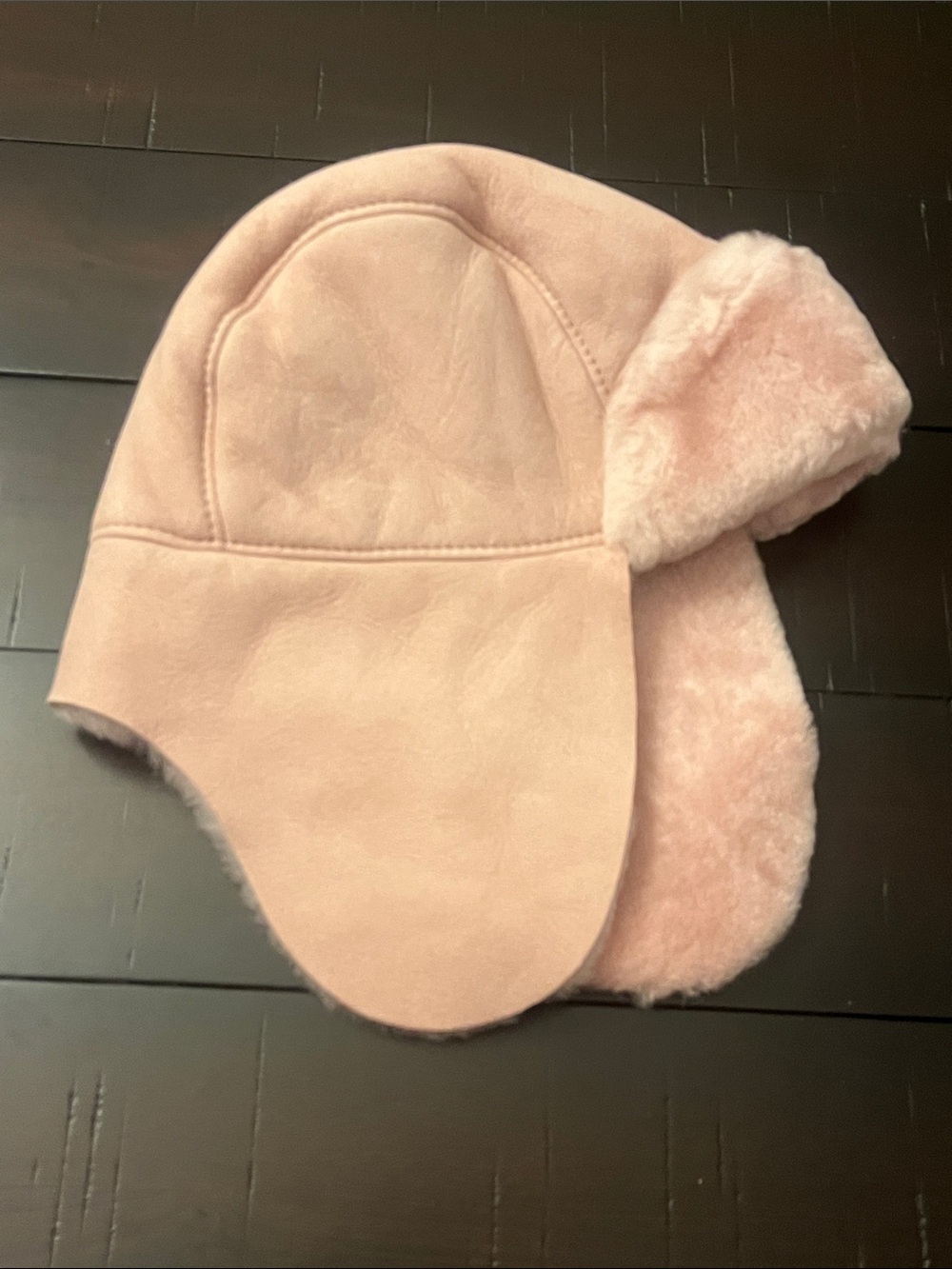 Ugg Shearling Trapper Hat Winter Pink Girls Size 2-4 Years Old new